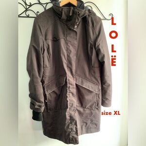 LOLË Brand Winter Coat w/hood size XL